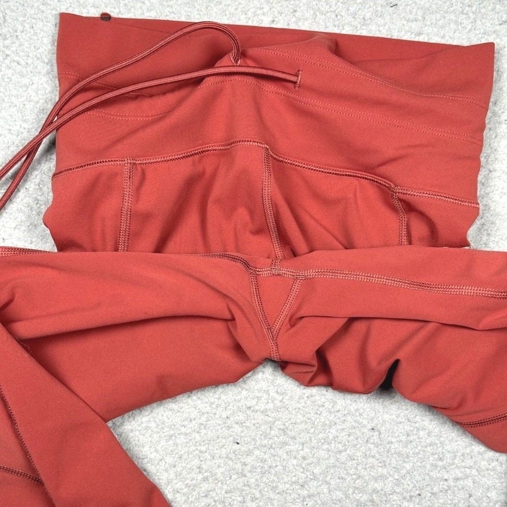 Vuori Daily Pocket Leggings Womens XS Rust Red High Rise Drawstring Yoga 7/8 - Picture 13 of 14